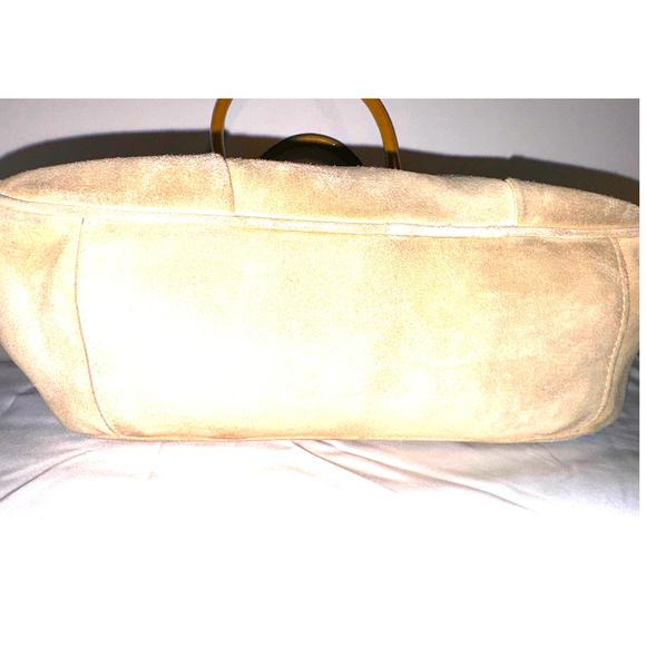 Hipster Prada Suede and Patent Leather Satchel with Loewe Dustbag - Picture 9 of 13